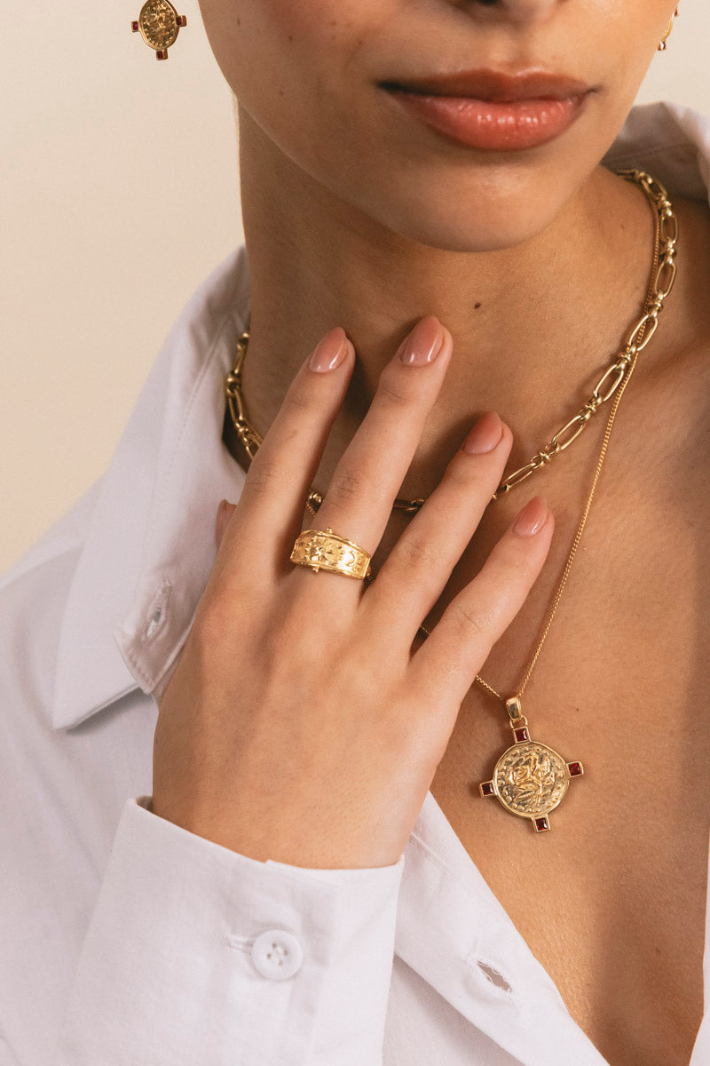 Sky Goddess Ring Gold Plated