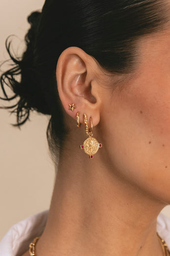 Cosmic Pink Stud Gold Plated