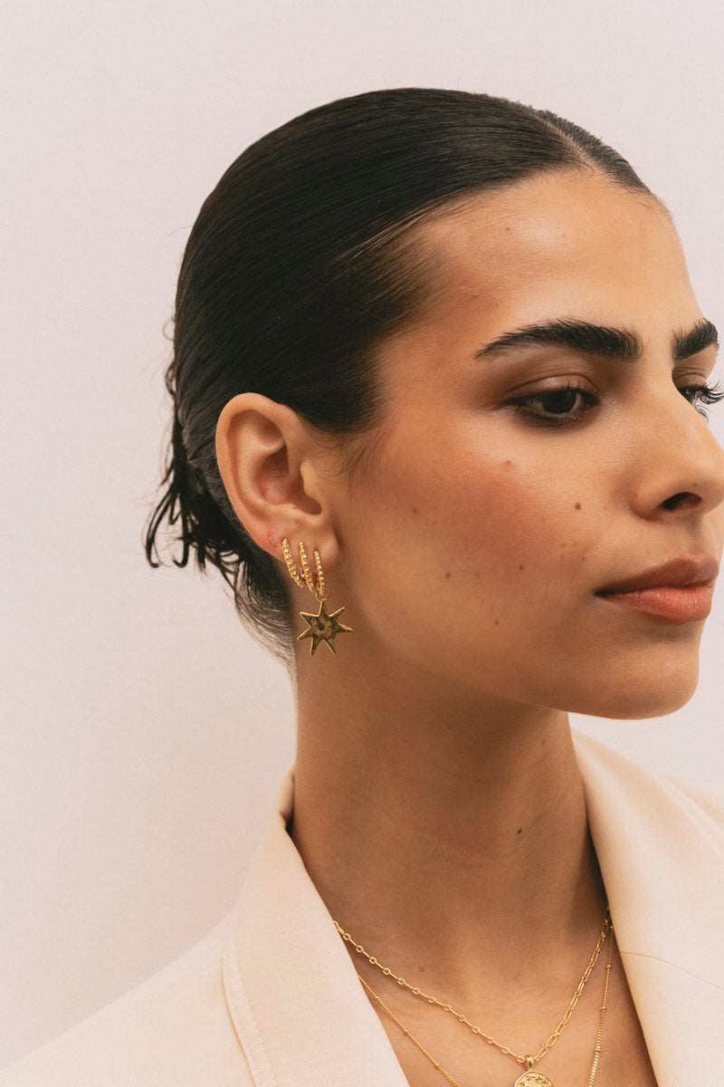 Starlit Whispers Earrings Gold Plated