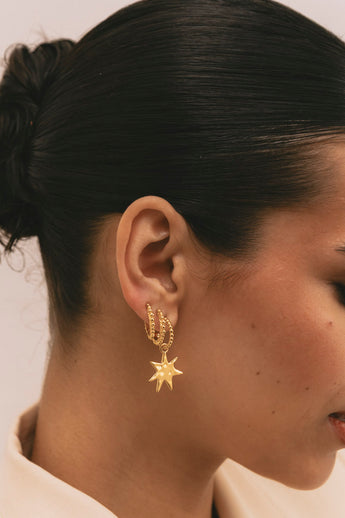 Starlit Whispers Earrings Gold Plated