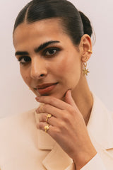 Starlit Whispers Earrings Gold Plated