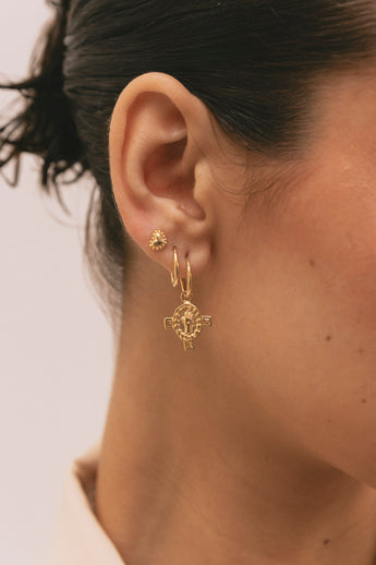 Divine Protection Earring Gold Plated