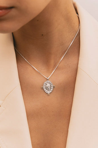 Divine Protection Necklace Silver