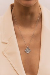 Queen Of Stars Double Sided Necklace Silver