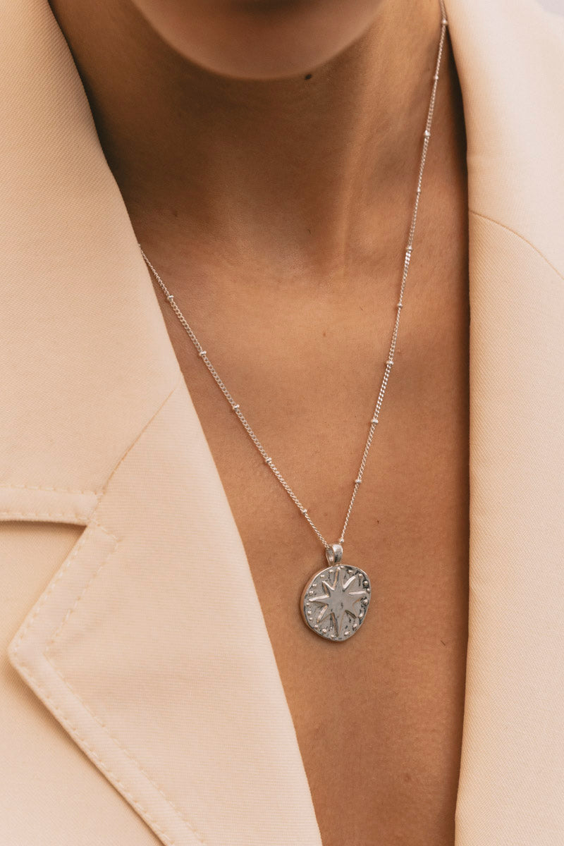 Starlit Whispers Necklace Silver
