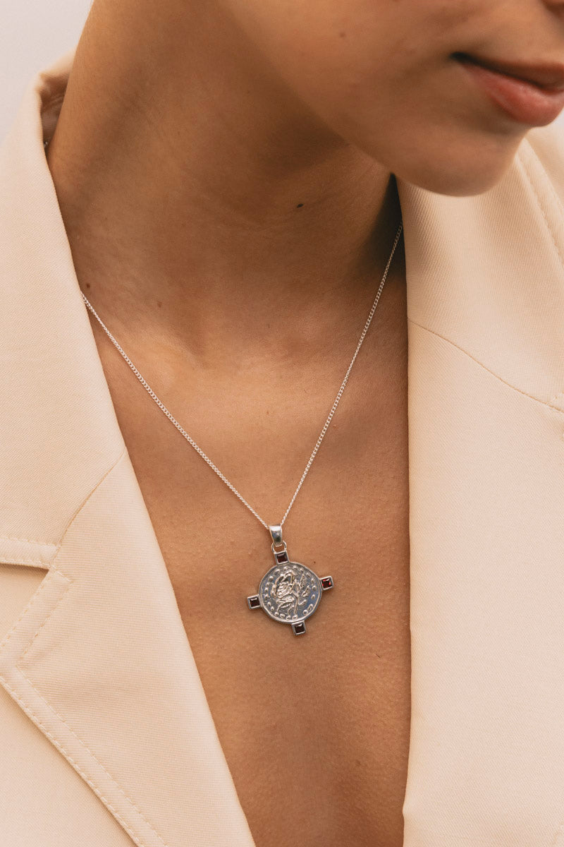 Thorns And Roses Necklace Silver
