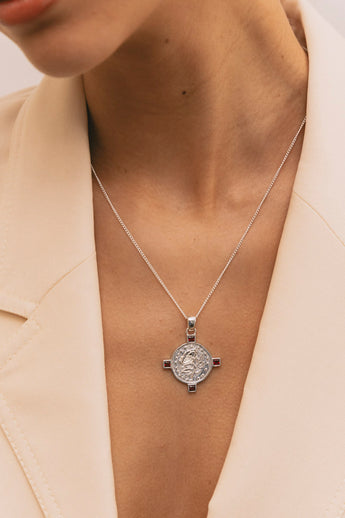 Thorns And Roses Necklace Silver
