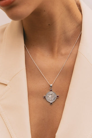 Thorns And Roses Necklace Silver