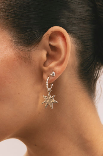 Starlit Whispers Earrings Silver