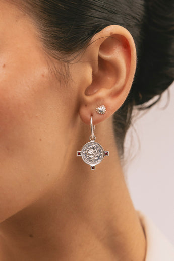 Thorns and Roses Earring Silver