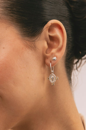 Divine Protection Earring Silver