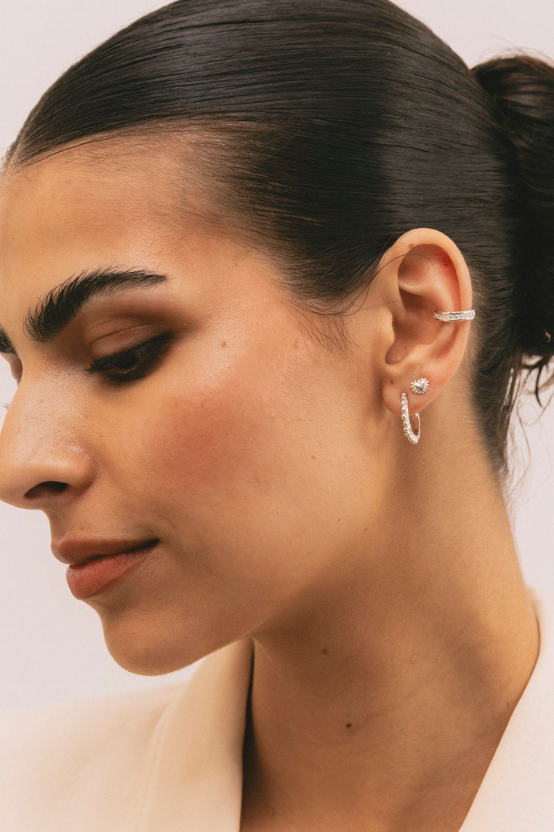 Solar Glow Earring Silver