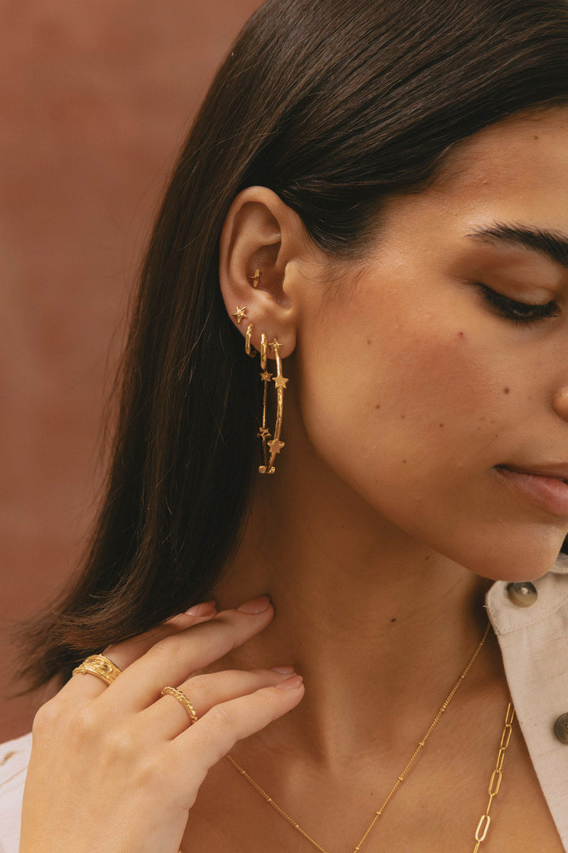 Stardust Earring Gold Plated