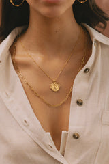 Queen Of Stars Double Sided Necklace Gold Plated