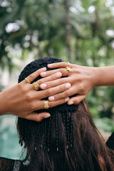 Gypsy stack ring gold plated