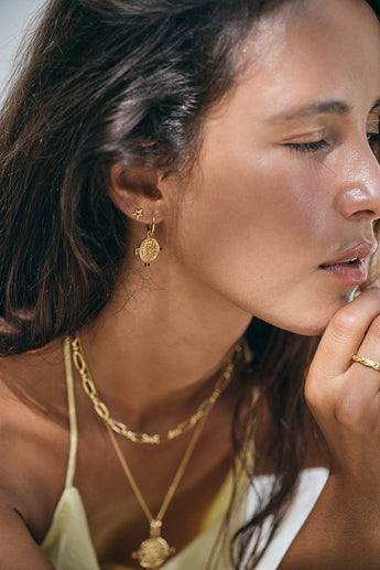 Thorns and Roses Earring Gold Plated