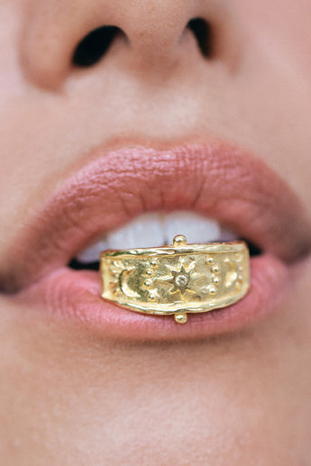 Sky Goddess Ring Gold Plated