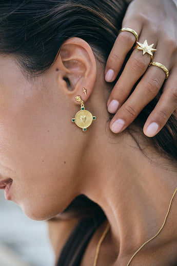Sacred Sword Stud Gold Plated