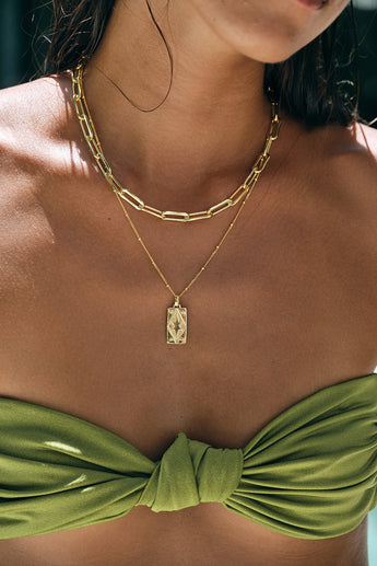 Stellar Glow Necklace Gold Plated