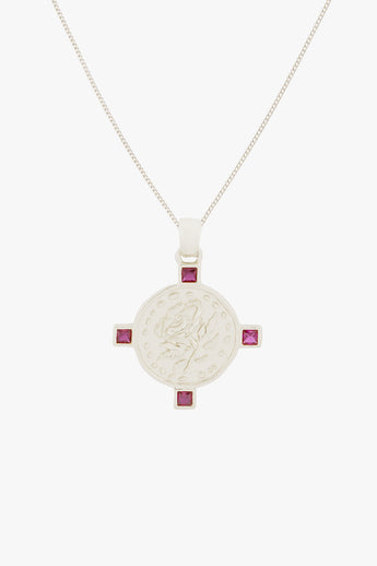 Thorns And Roses Necklace Silver