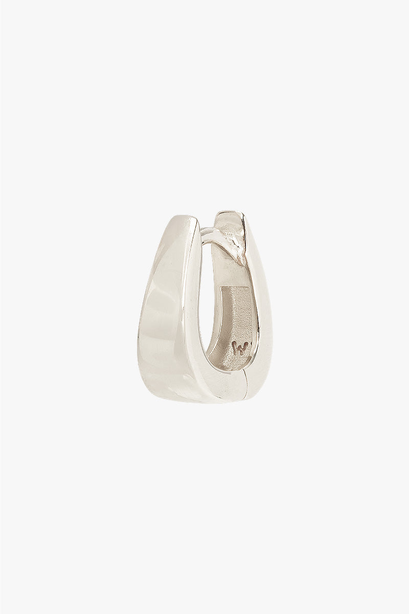 Wide Classic Huggie Silver