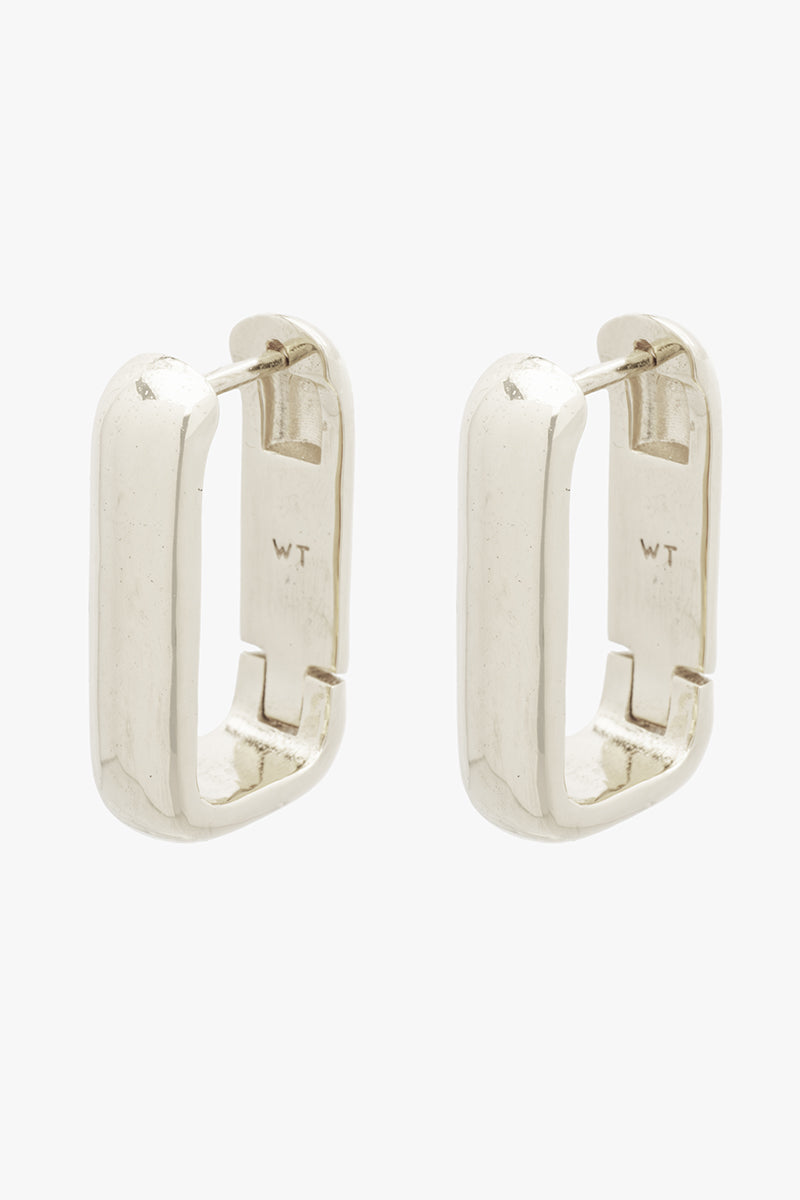 Classic Ovate Hoops Silver (20mm)