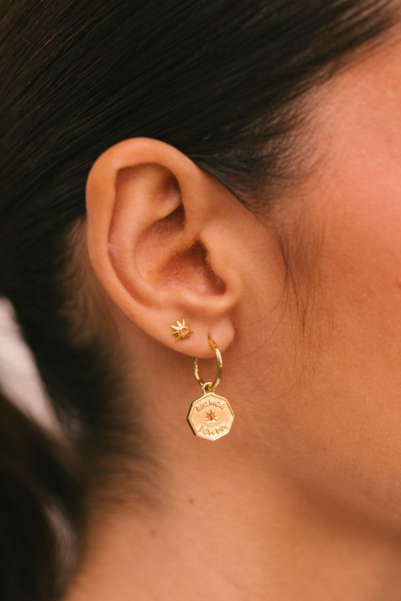 Bom Dia Hoop Gold Plated