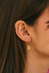 Surf Club Hoop Earring Gold Plated