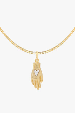 Hamsa hand necklace gold plated