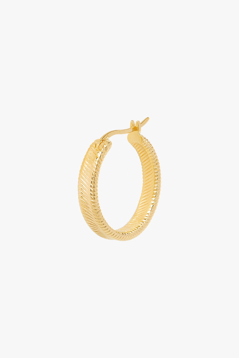 Iconic hoop gold plated