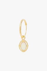 Ivory color orbit earring gold plated