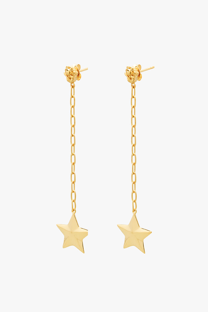 Luminous Star Drop Earring Gold Plated