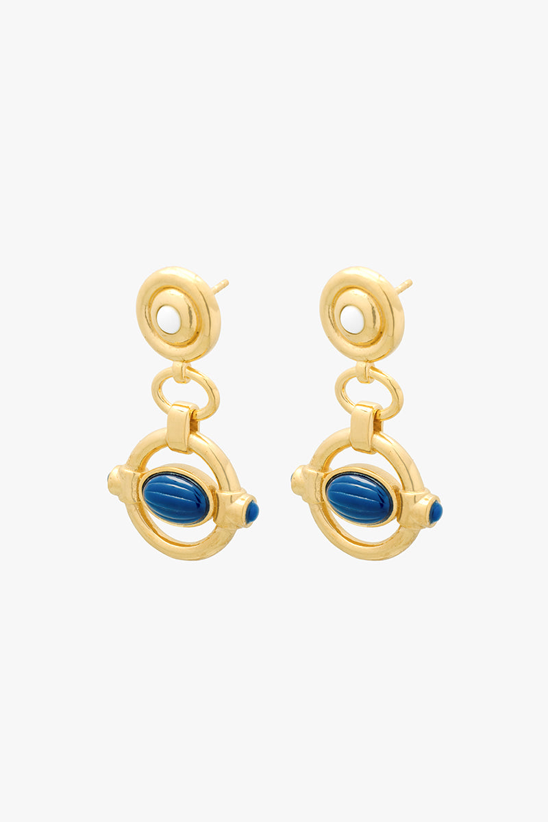 Lunar Blue Stud Gold Plated