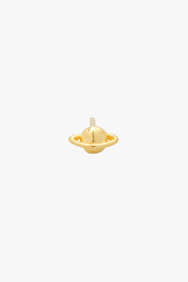 Mini Saturn Stud Gold Plated
