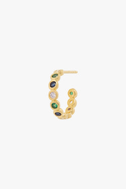Mixed color hoop ocean gold plated