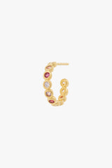 Mixed color hoop sky gold plated