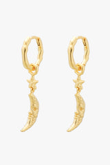 Moon & Star Earring Gold