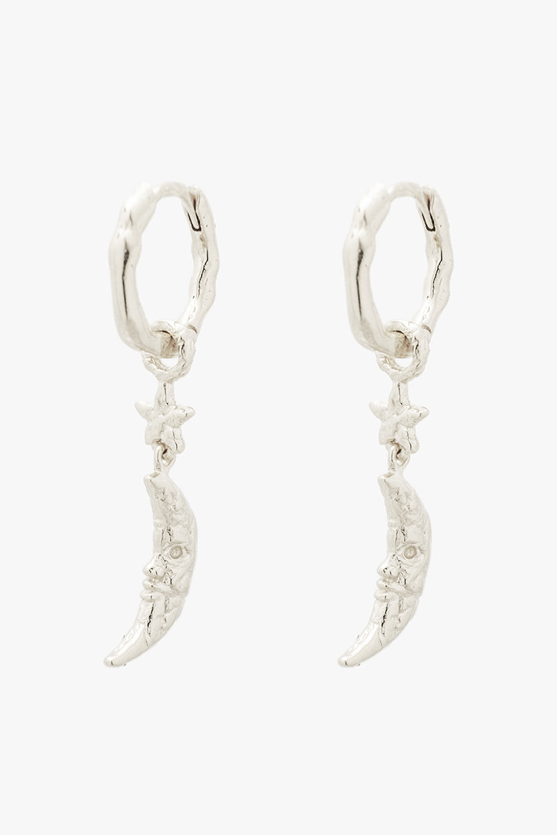 Moon & Star Earring Silver