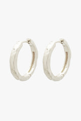 Hammered Huggie Silver (20mm)