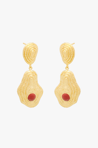 Red Planet Stud Gold Plated (pair)