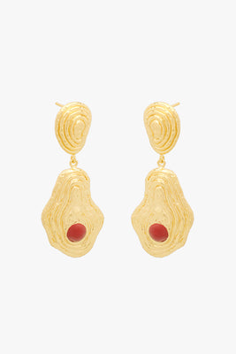 Red Planet Stud Gold Plated (pair)