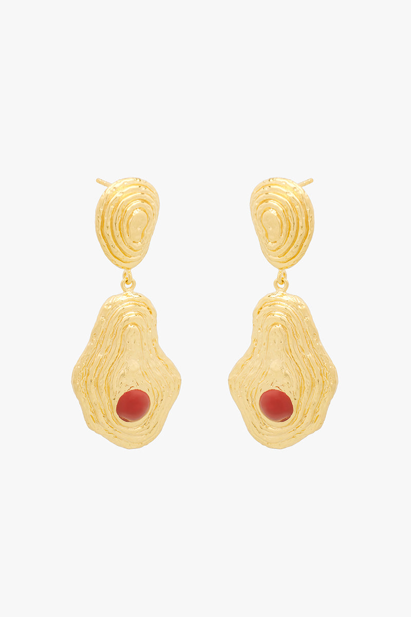 Red Planet Stud Gold Plated (pair)