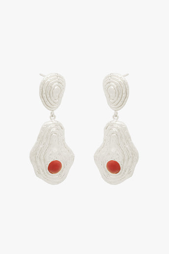 Red Planet Stud Silver (pair)