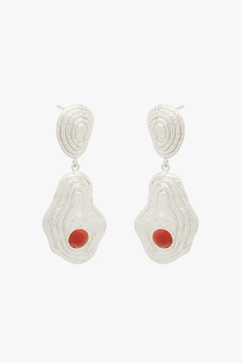 Red Planet Stud Silver (pair)