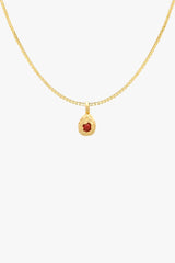 Red Planet Necklace Gold Plated