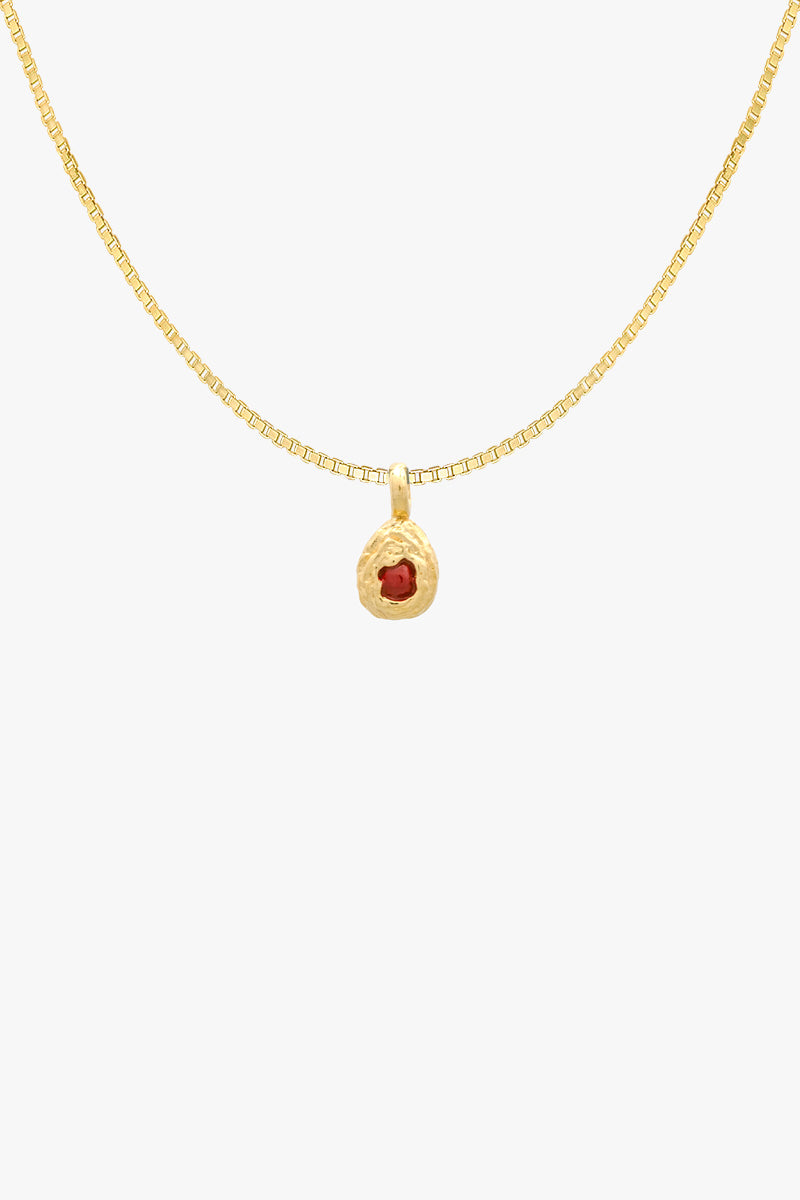 Red Planet Necklace Gold Plated