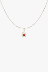 Red Planet Necklace Silver
