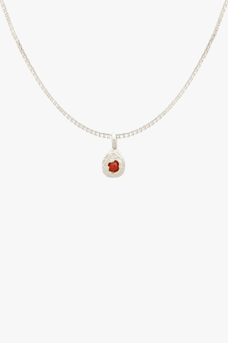 Red Planet Necklace Silver