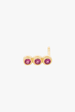 Red sun stud gold plated