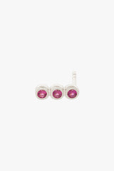 Red sun stud silver